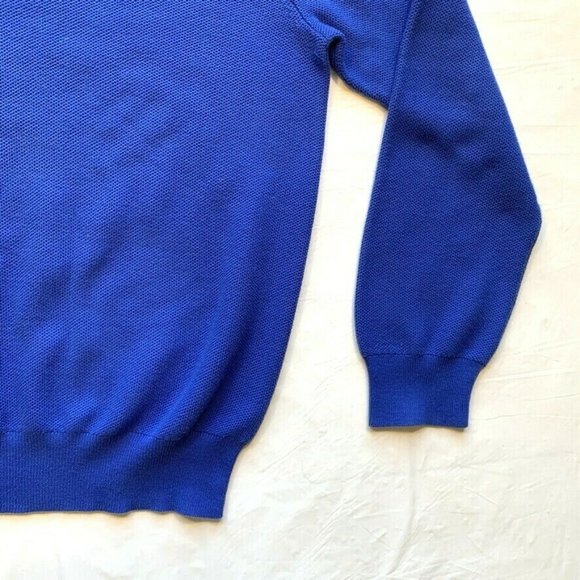 Polo Ralph Lauren Pima Cotton Sweater Pullover Waffle Knit 1/4 Zip Blue XL EUC - Picture 7 of 12